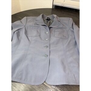 Rafaella Blazer Adult Women's Size 8 Shoulder pads Sigle‎ Breasted V-neck